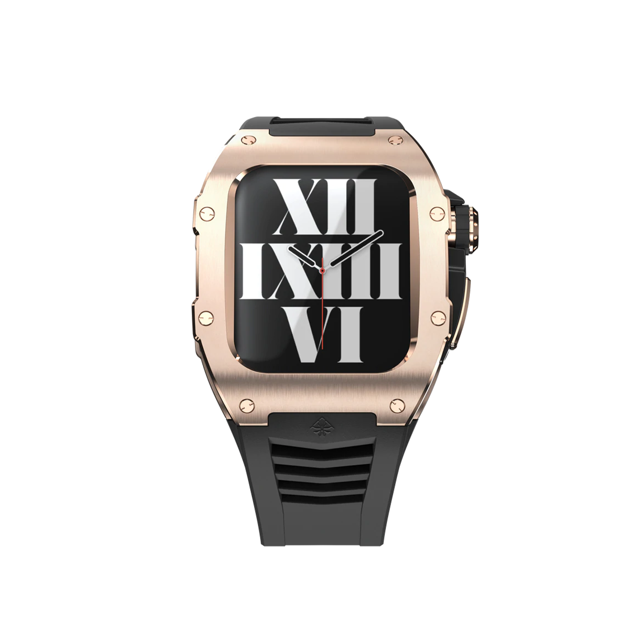 18K Rose Gold Titanium (Black Silicon Strap)