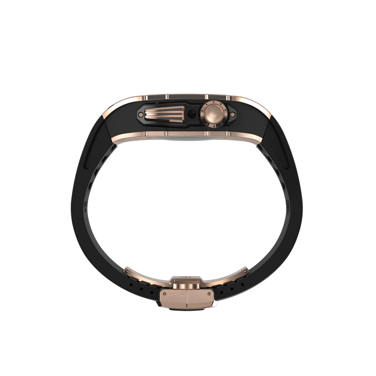 18K Rose Gold Titanium (Black Silicon Strap)