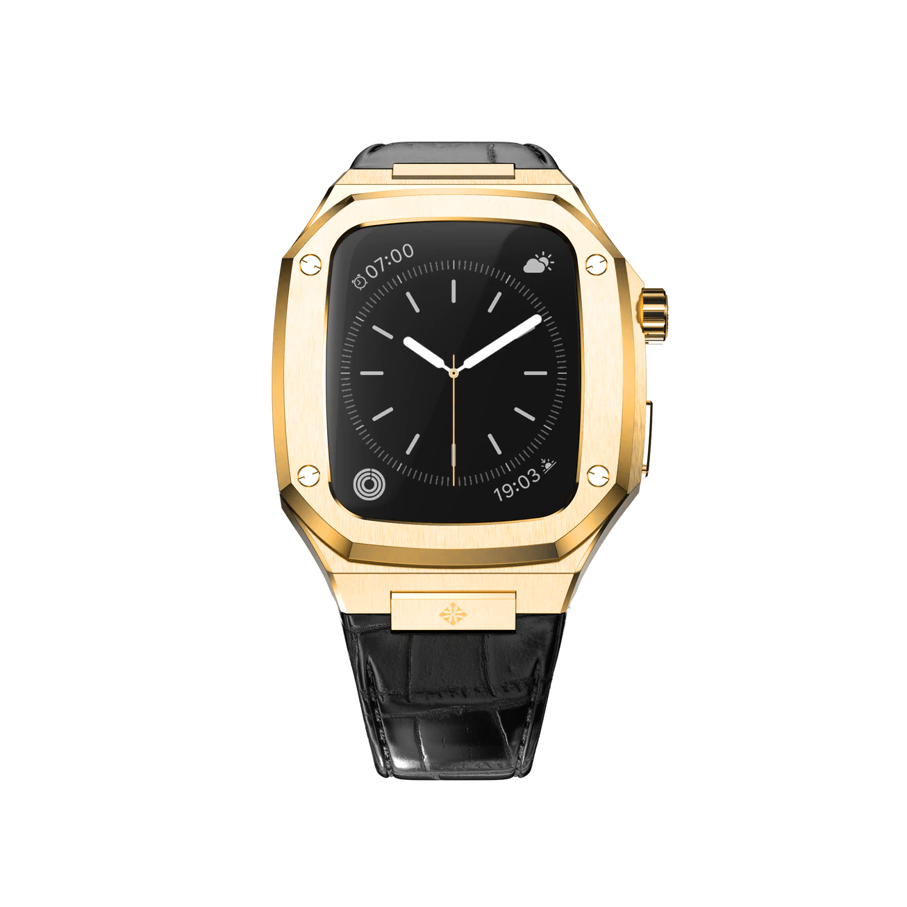 18k Rose Gold Stainless Steel Leather Classic