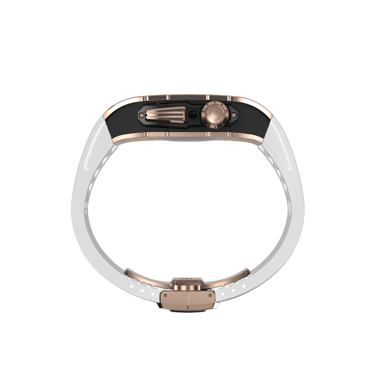 18K Rose Gold Titanium (White Silicon Strap)