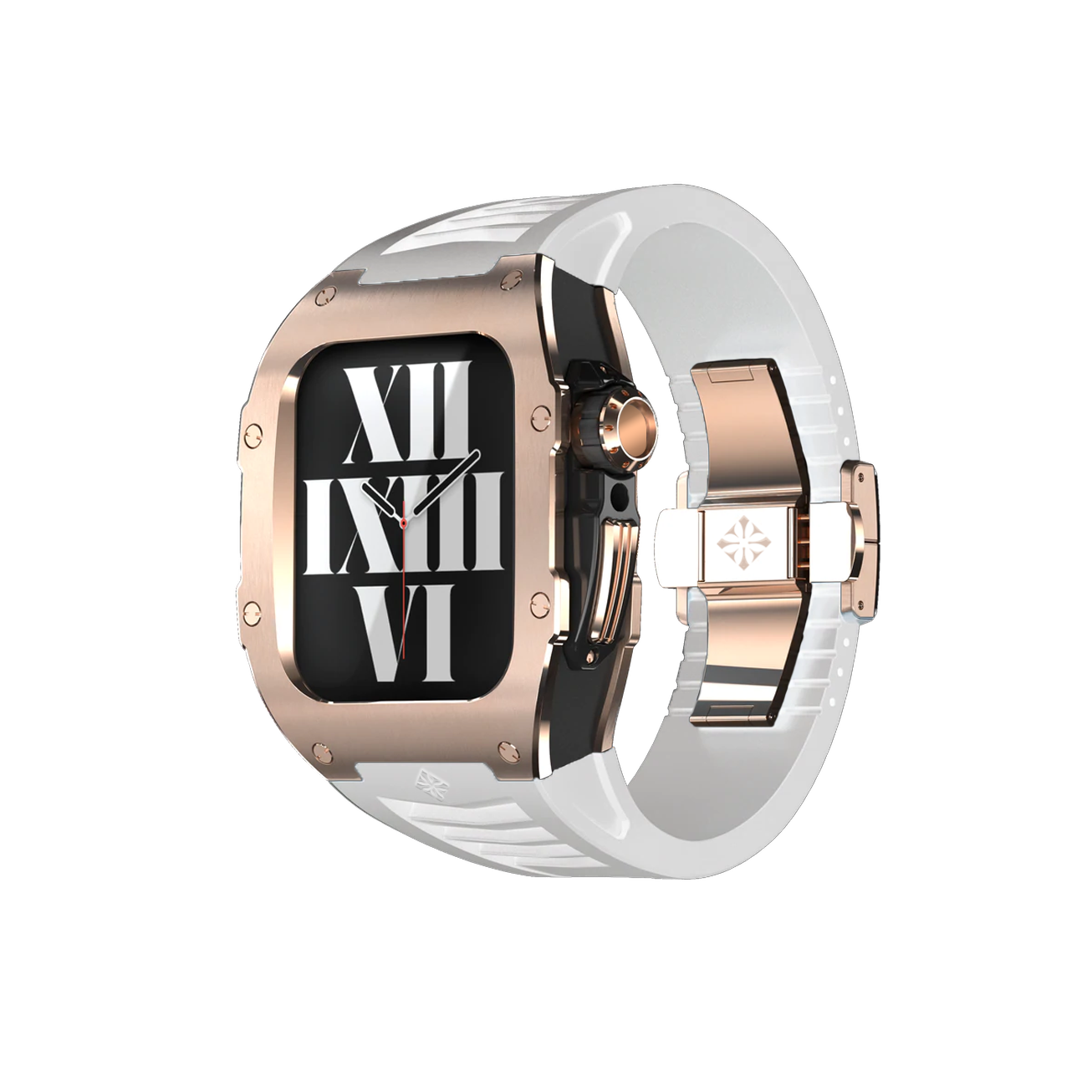 18K Rose Gold Titanium (White Silicon Strap)